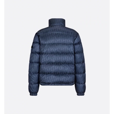 Dior Oblique Down Jacket Navy Blue Technical Jacquard 02