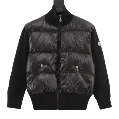 Moncler Filled Bomber Wool Down Jacket Black 01