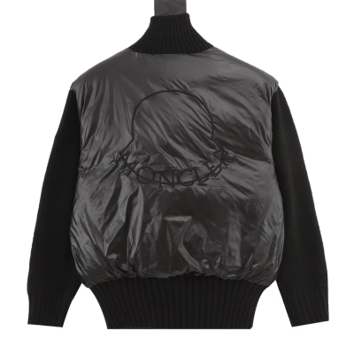 Moncler Filled Bomber Wool Down Jacket Black 02