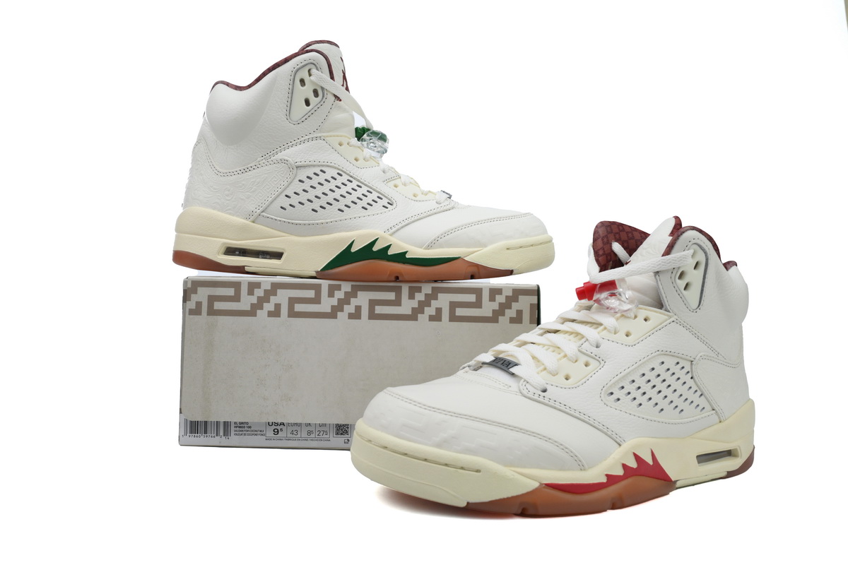PK God Batch Air Jordan 5 Retro 'El Grito - Sail' HF8833-100