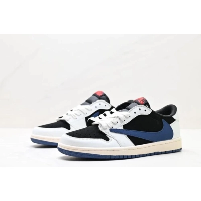 LJR Batch Travis Scott x Air Jordan 1 Low White black blue 02