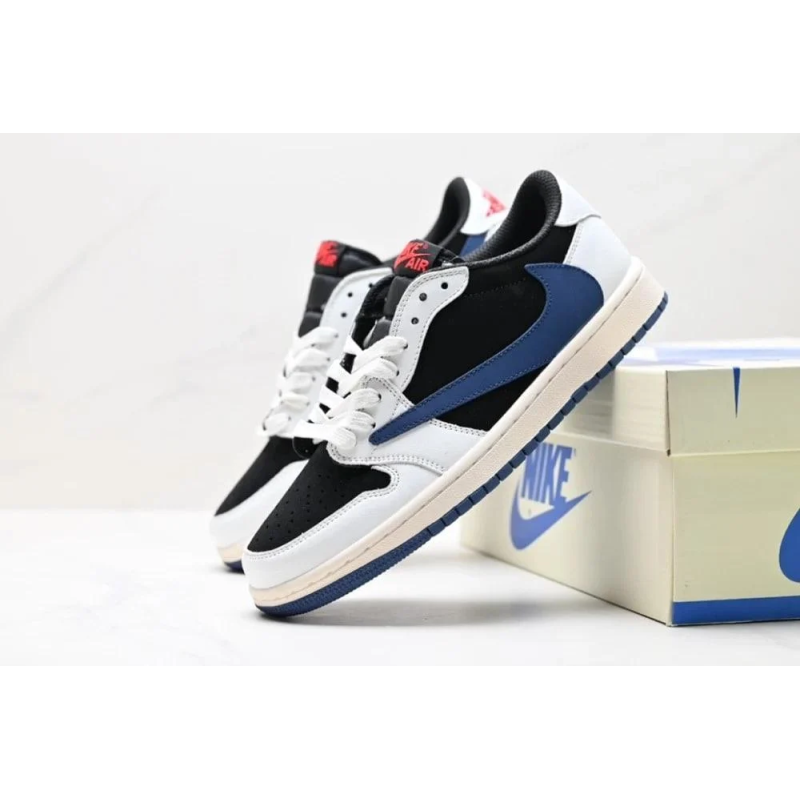 LJR Batch Travis Scott x Air Jordan 1 Low White black blue