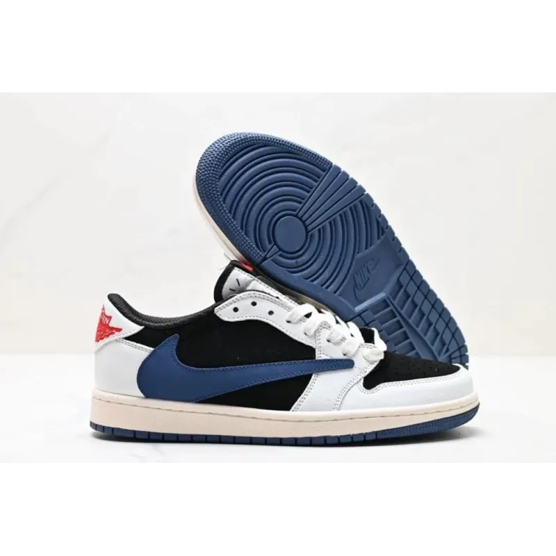 LJR Batch Travis Scott x Air Jordan 1 Low White black blue