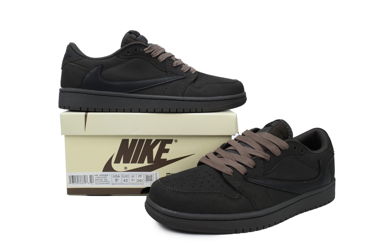 LJR Batch Travis Scott x Air Jordan 1 Low OG SP 'Velvet Brown' DM7866-202