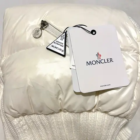 Moncler Filled Bomber Wool Down Jacket White
