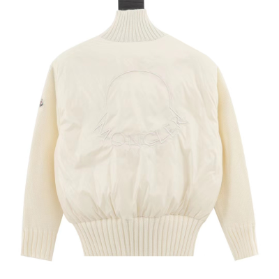 Moncler Filled Bomber Wool Down Jacket White 02