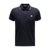Moncler Logo Polo Shirt Navy blue/Red/White
