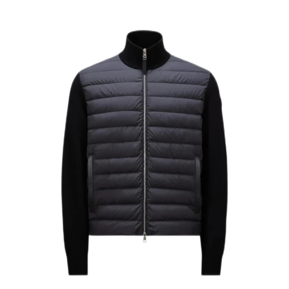 MONCLER Padded Wool & Cashmere Zip-Up Cardigan
