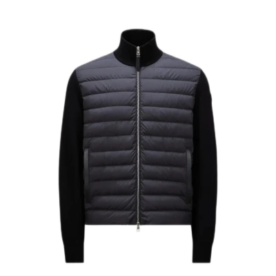 MONCLER Padded Wool & Cashmere Zip-Up Cardigan 01