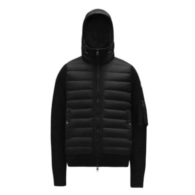 MONCLER Sweaters & Cardigans Padded Wool Hoodie 01