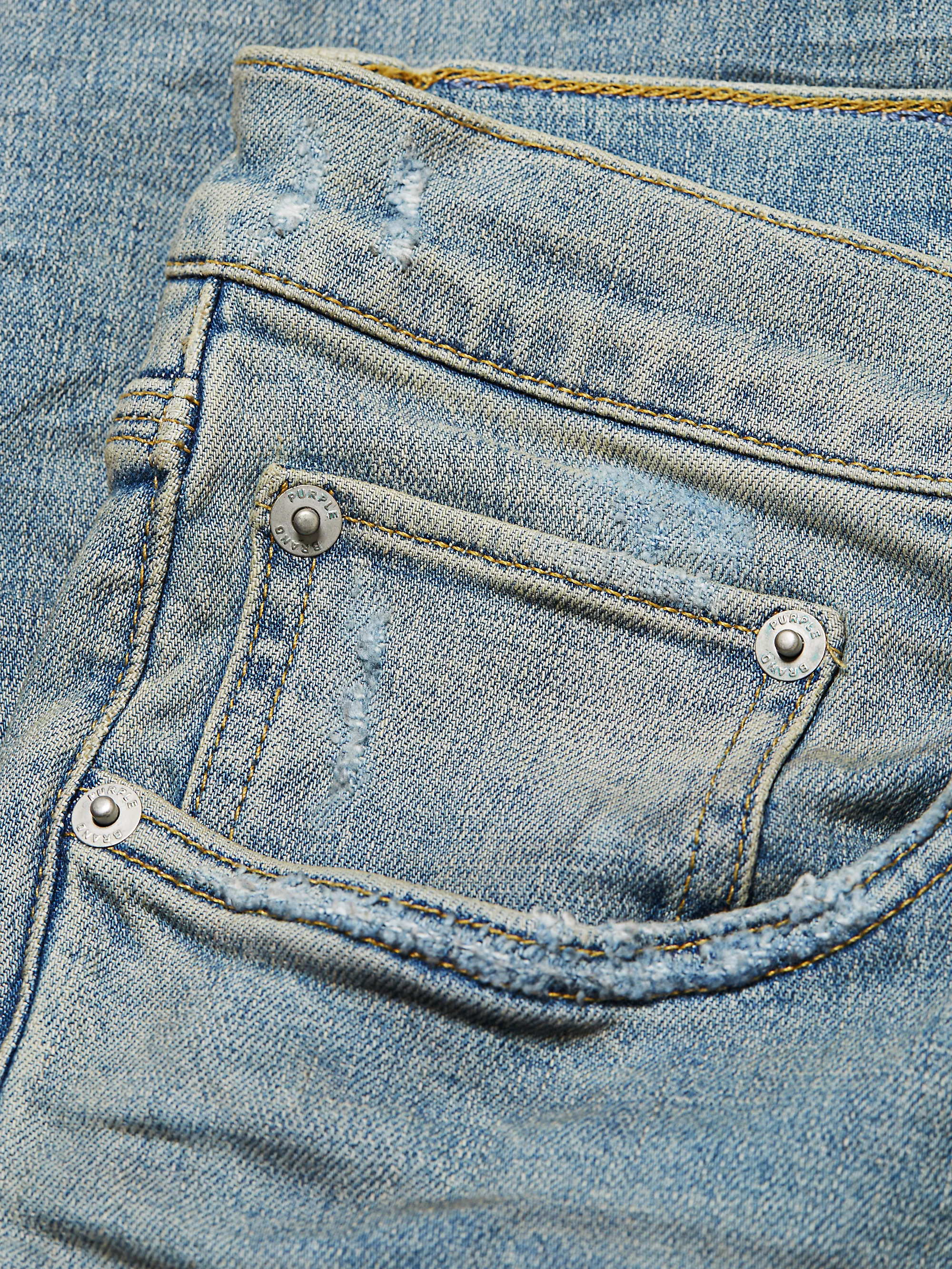 Purple Brand fashion jeans Blue Dirty Wax