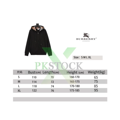 Burberry Zip Up Hoodie With Check Hood Black/Archive Beige 02