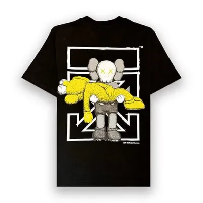 Off White x Kaws - T Shirt Black 01