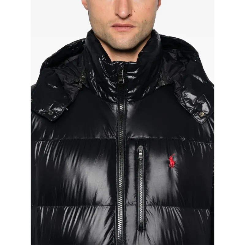 Polo Ralph Lauren The Gorham Glossed Down Jacket Black Glossy