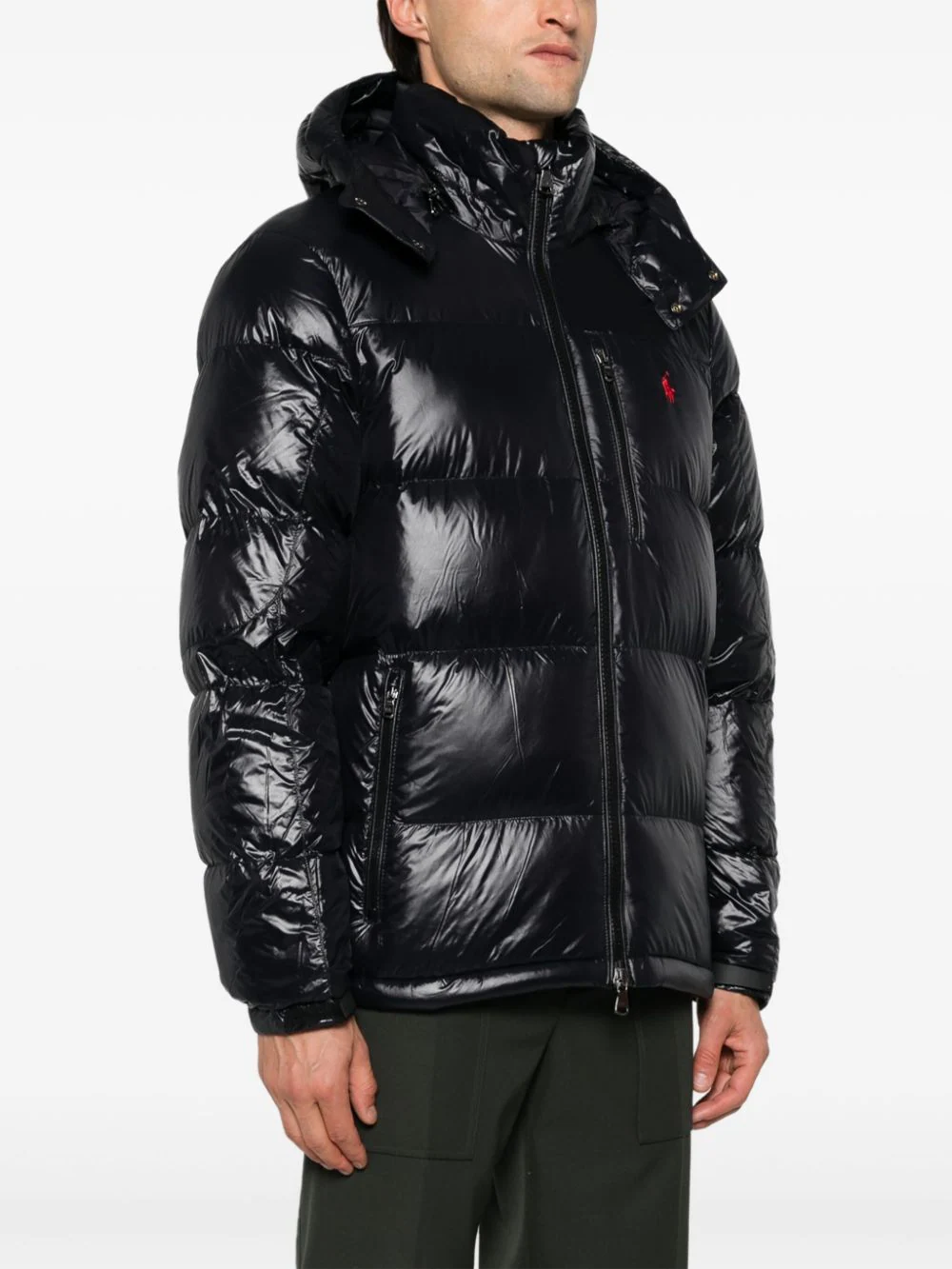 Polo Ralph Lauren The Gorham Glossed Down Jacket Black Glossy