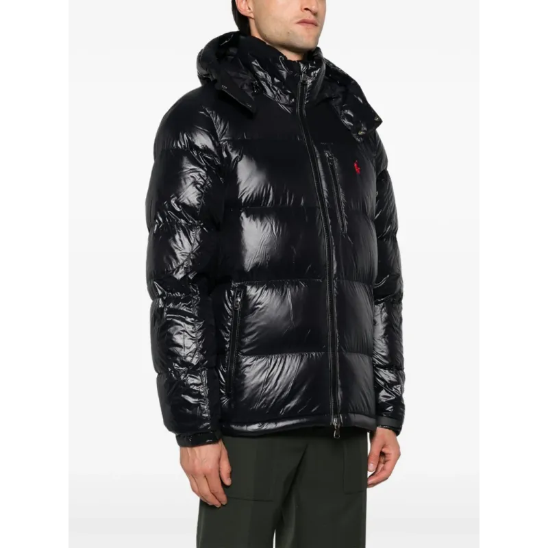 Polo Ralph Lauren The Gorham Glossed Down Jacket Black Glossy
