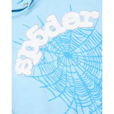Sp5der Hoodie Sky Blue 02