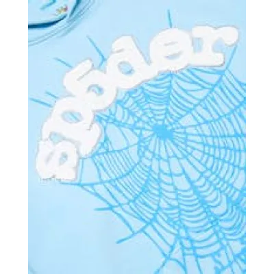 Sp5der Hoodie Sky Blue 02