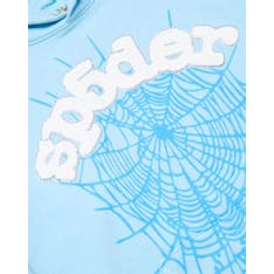 Sp5der Hoodie Sky Blue 02