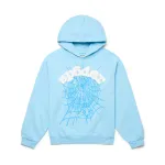 Sp5der Hoodie Sky Blue