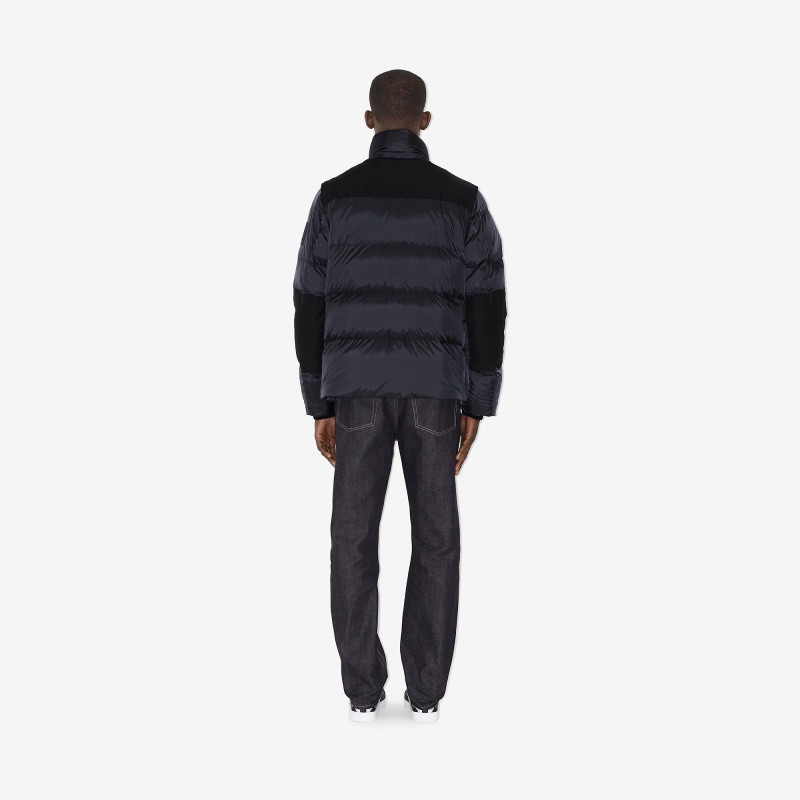 Burberry Hooded Puffer Jacket with Hood Blue