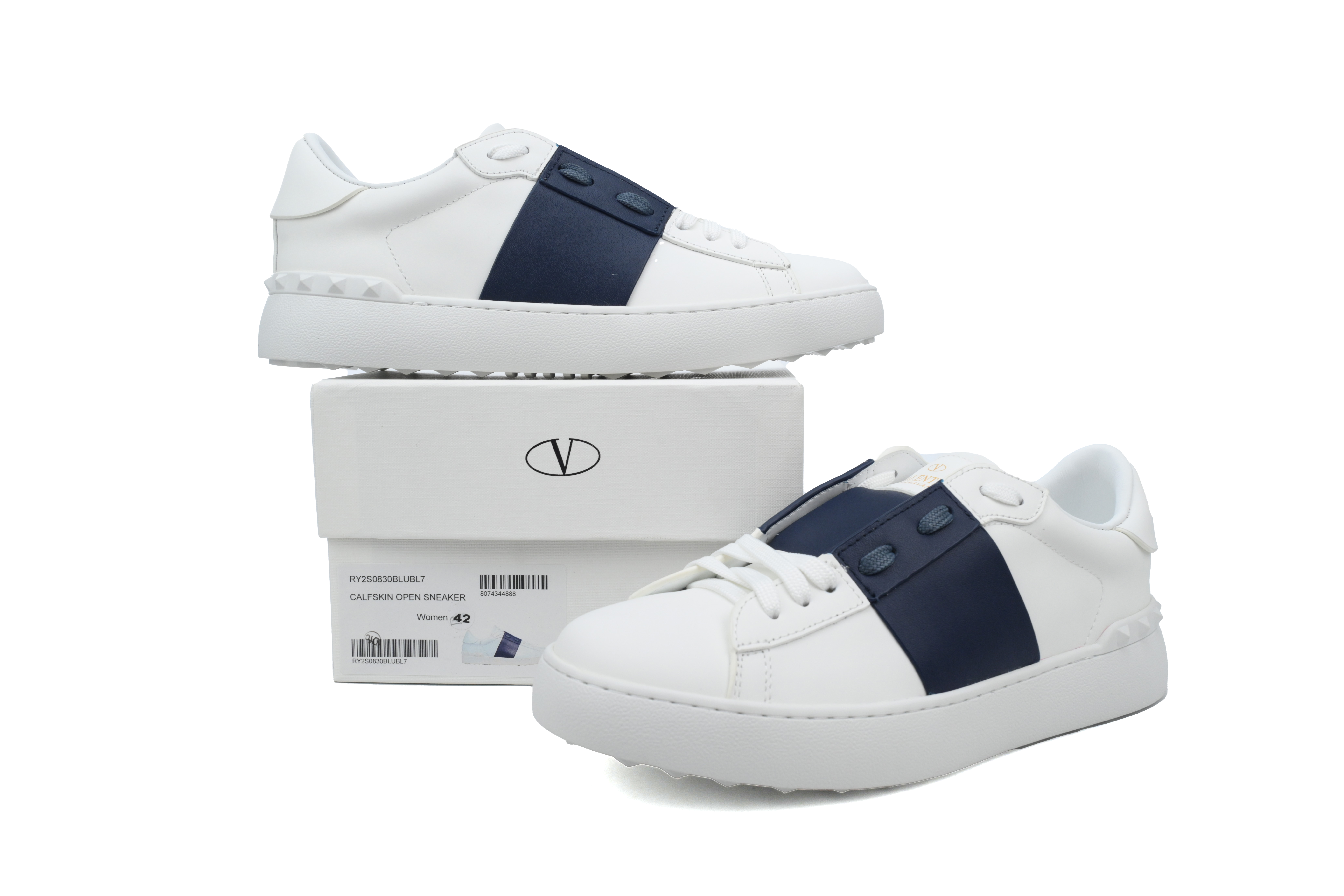Valentino Rockstud White Blue