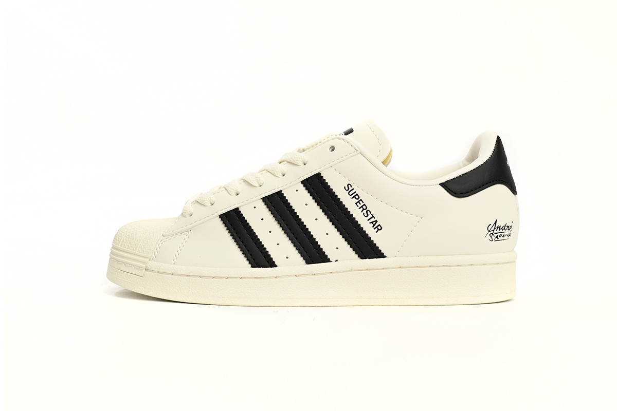 Adidas Superstar Shoes White AS Co branded White Black GZ2203