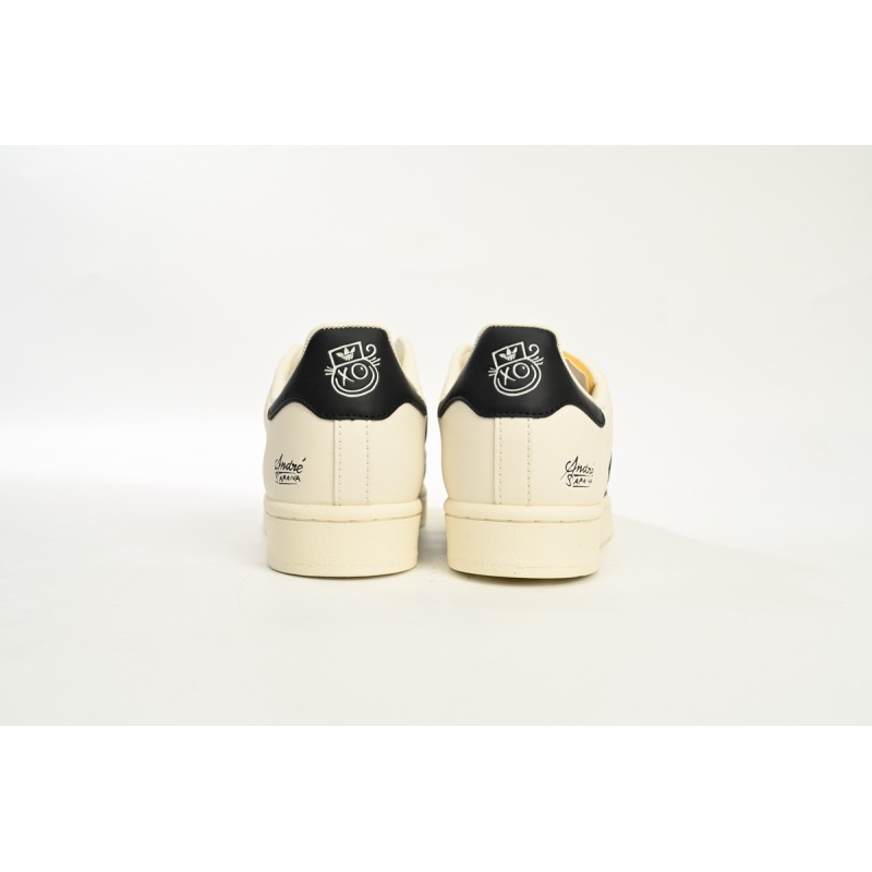 Adidas Superstar Shoes White AS Co branded White Black GZ2203