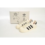 Adidas Superstar Shoes White AS Co branded White Black GZ2203