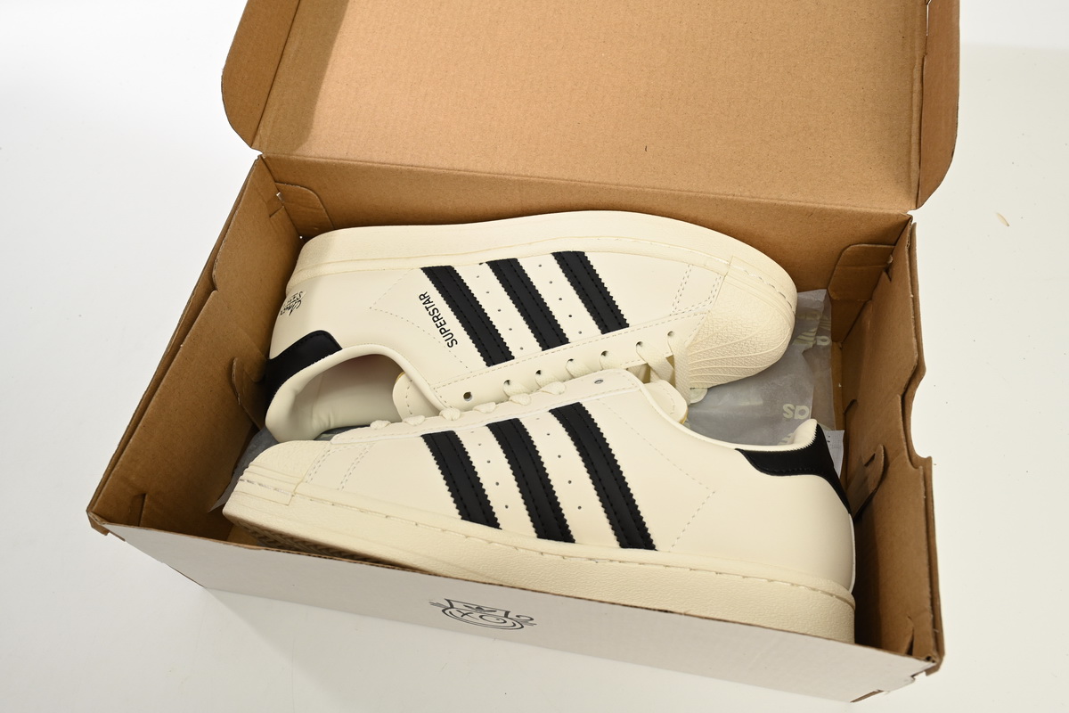 Adidas Superstar Shoes White AS Co branded White Black GZ2203