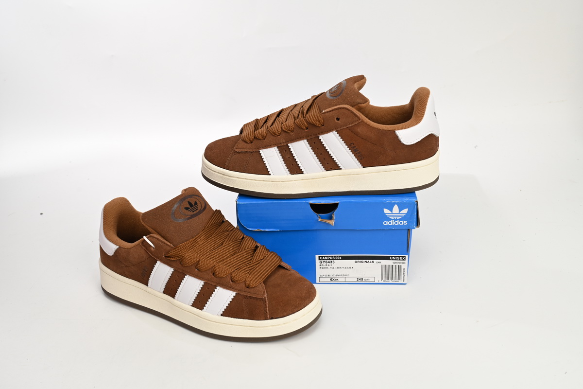 Adidas Superstar Shoes White Black Brown GY6433