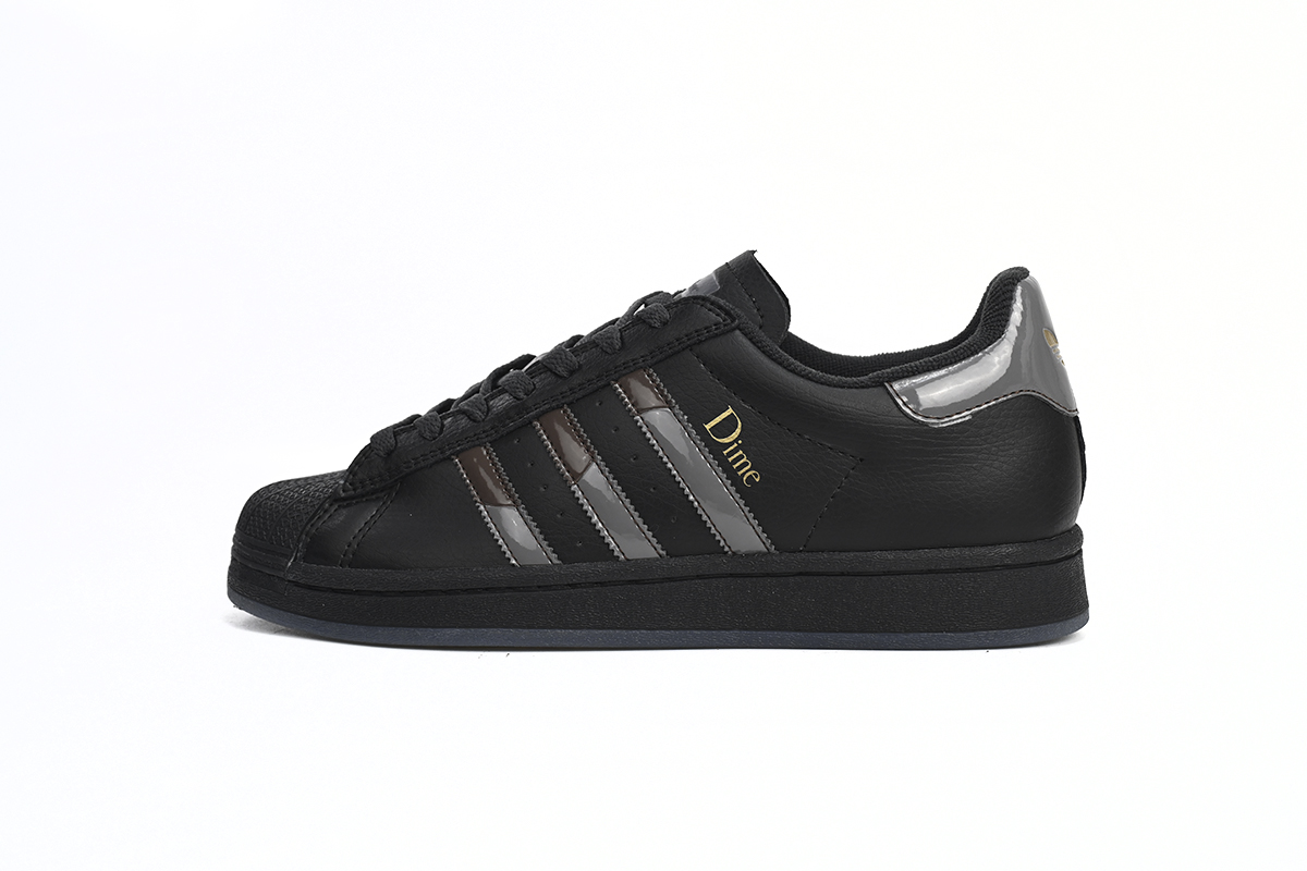 Adidas Superstar Shoes White Black Gold Black FZ6003