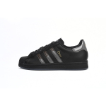 Adidas Superstar Shoes White Black Gold Black FZ6003