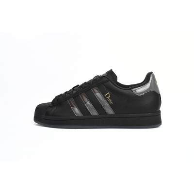 Adidas Superstar Shoes White Black Gold Black FZ6003 01