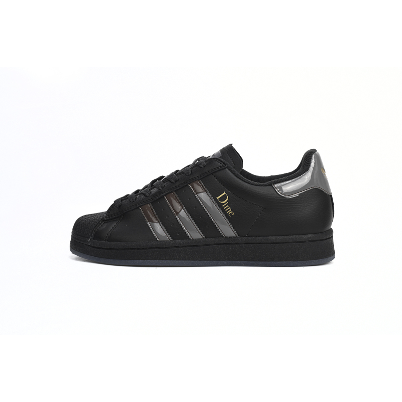 Adidas Superstar Shoes White Black Gold Black FZ6003