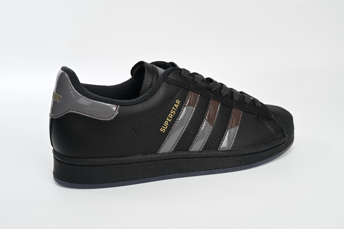 Adidas Superstar Shoes White Black Gold Black FZ6003