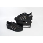 Adidas Superstar Shoes White Black Gold Black FZ6003