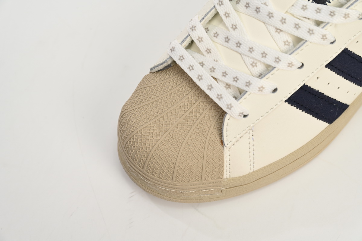 Adidas Superstar Shoes White Grey Blue IG3852