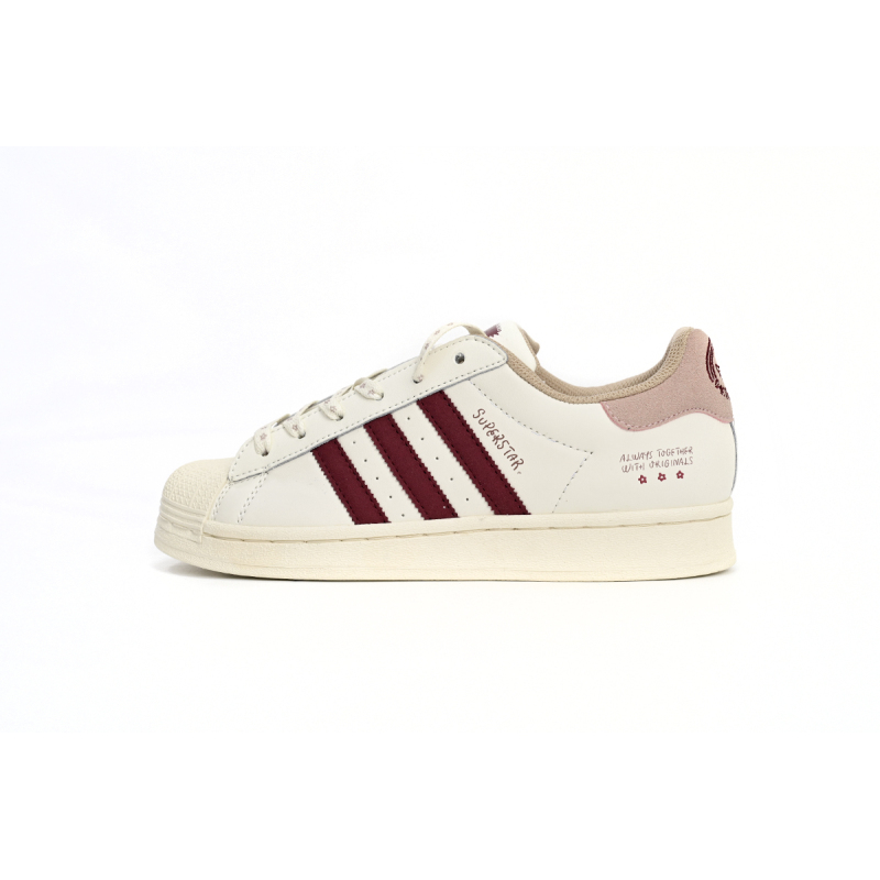 Adidas Superstar Shoes White Pink IG3853