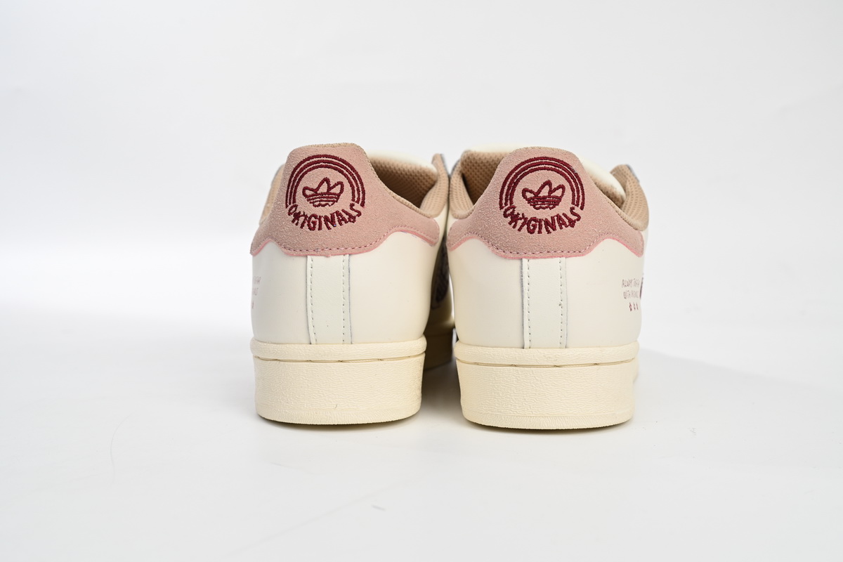 Adidas Superstar Shoes White Pink IG3853