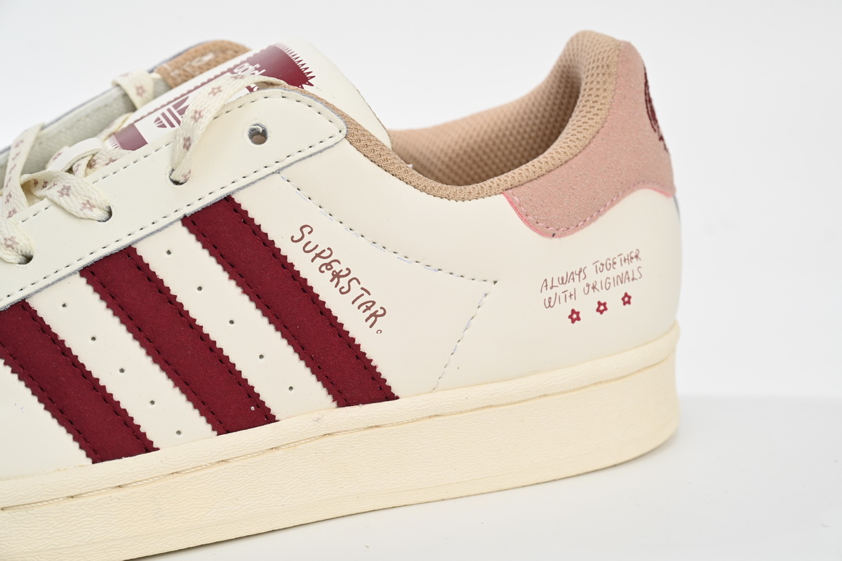 Adidas Superstar Shoes White Pink IG3853