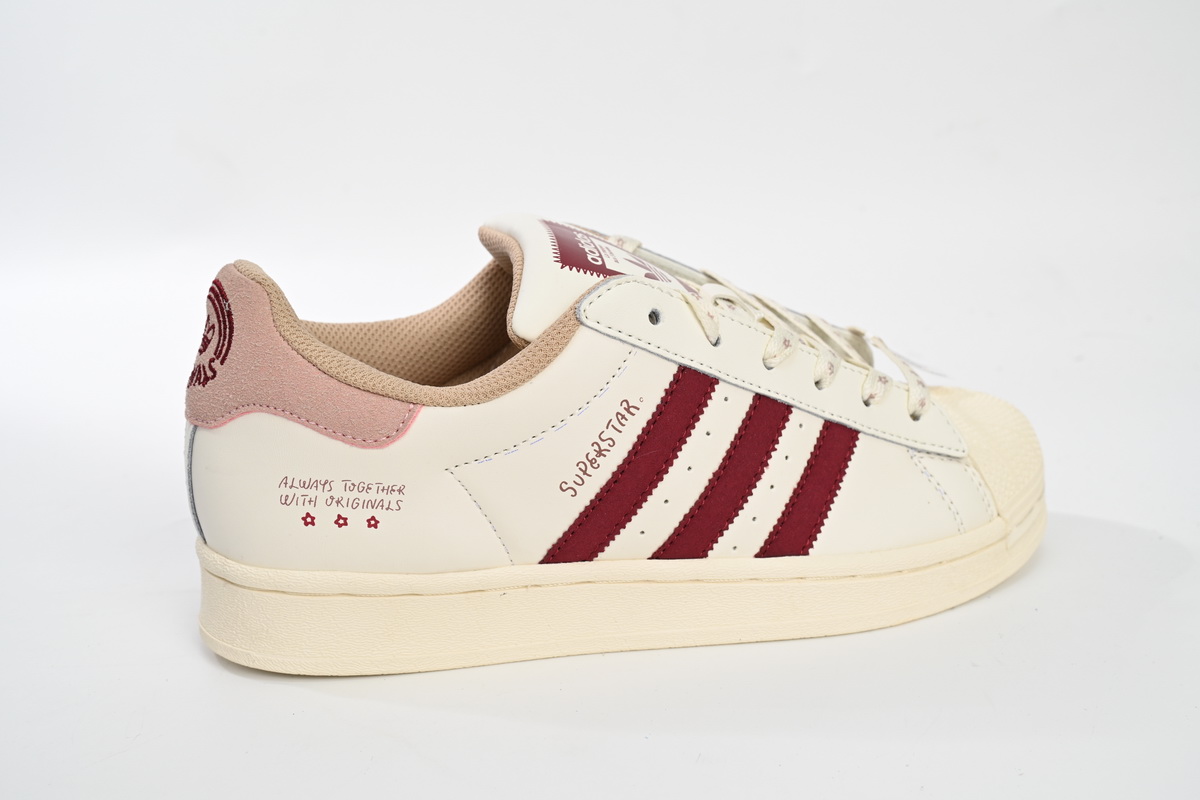 Adidas Superstar Shoes White Pink IG3853