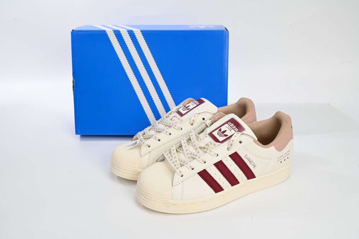 Adidas Superstar Shoes White Pink IG3853