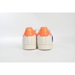 Adidas Superstar Shoes White Black Gold White Red HQ4403