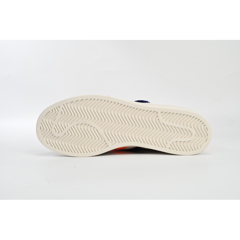 Adidas Superstar Shoes White Black Gold White Red HQ4403