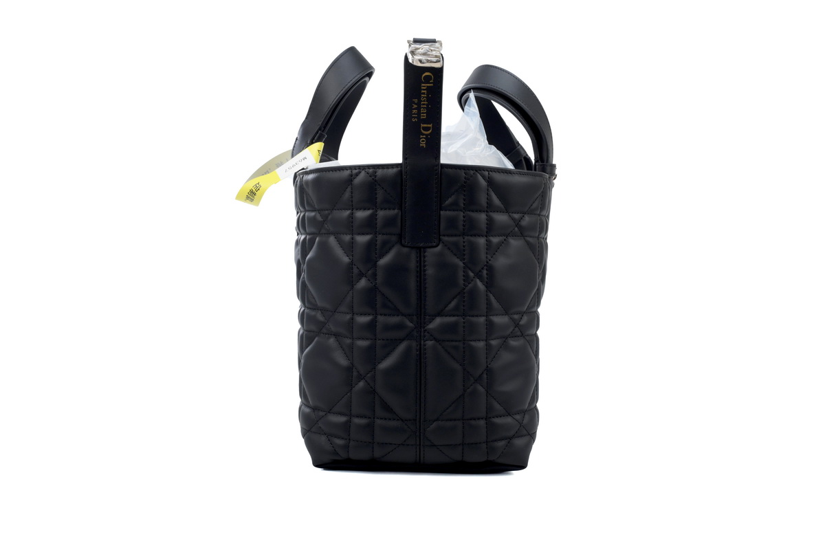 DIOR Toujours series gold pendant lace-up closure rattan pattern