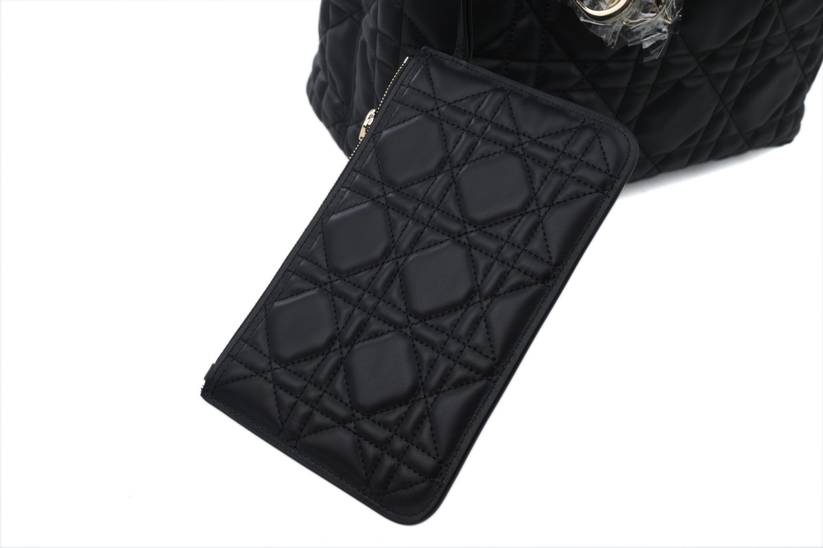 DIOR Toujours series gold pendant lace-up closure rattan pattern