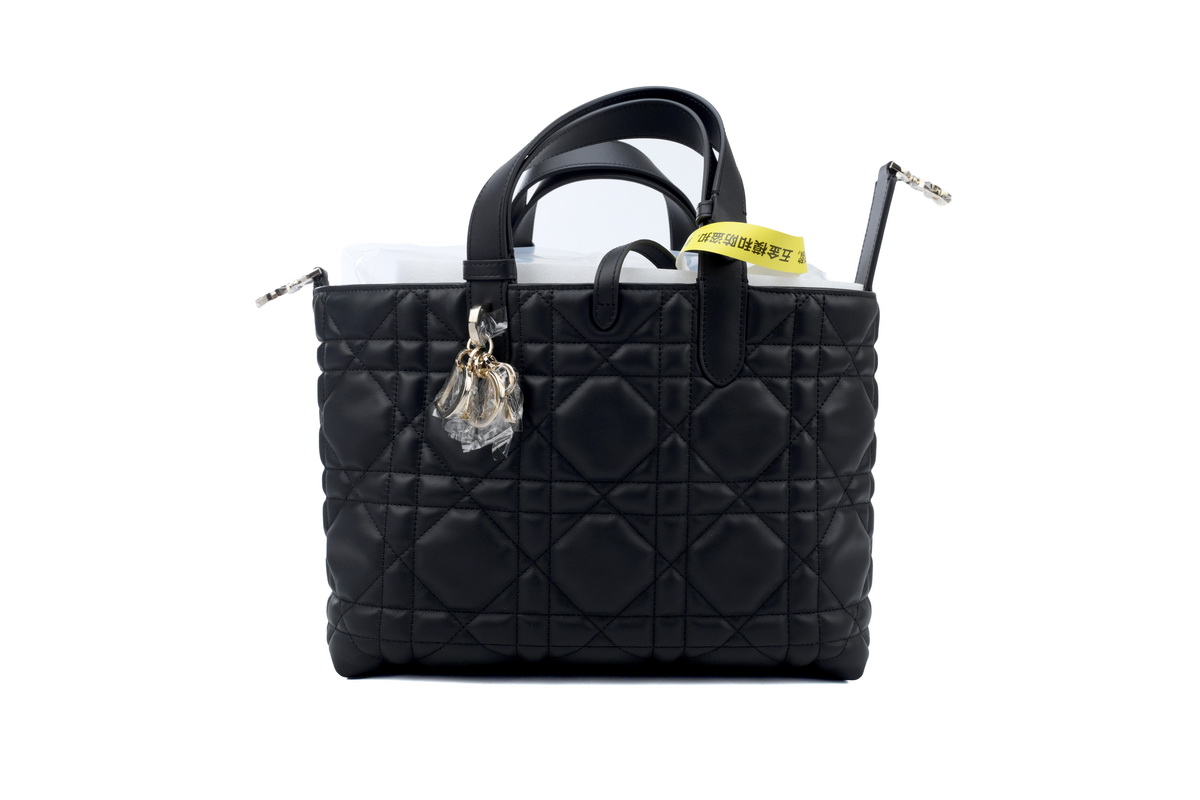 DIOR Toujours series gold pendant lace-up closure rattan pattern