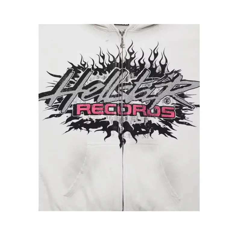 Hellstar Records Glitter Zip-Up White