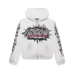 Hellstar Records Glitter Zip-Up White